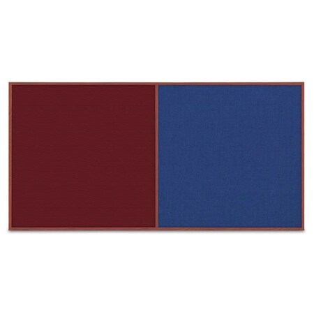 United Visual Products Enclosed Corkboard, 3 Door, 96"x48", 4" Fra UV3413-GOLD-DBURGU